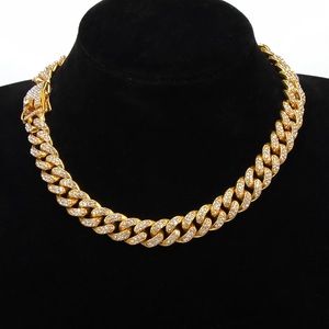 Cuban Chain Necklace Jewelry 18K gold plated link